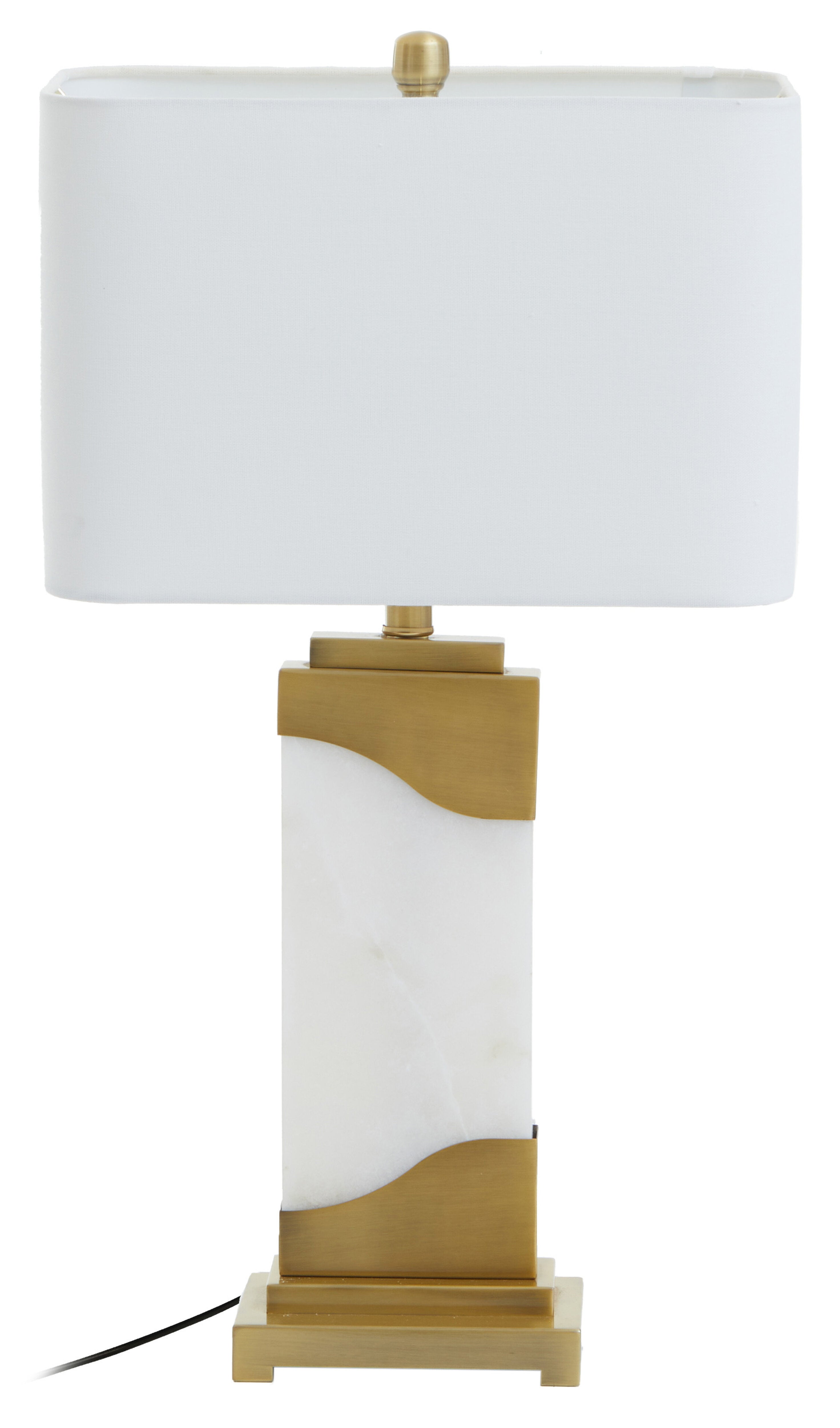 Norida White Marble & Gold Table Lamp